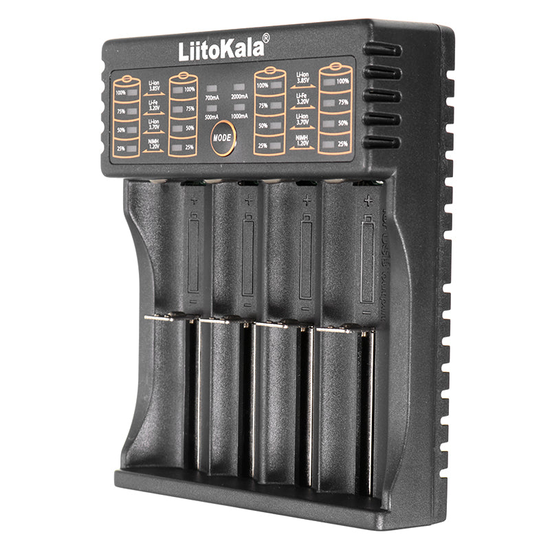 Liitokala Lii-402 Micro USB DC 5V 4Slots 18650/26650/16340/14500 Battery Charger