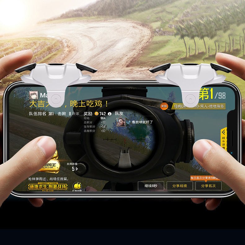 Bakeey Plating PUBG Mobile Game Controller Gamepad Trigger Aim Button Shooter Joystick with Airdrop Packaging Box for iPhone iOS Android Mobile Phone