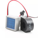 3Pcs 22mm AC 50-500V 0-100A Mini Digital square Voltmeter Ammeter Volt Voltage Tester Meter Dual LED Indicator Pilot Lamp Light Dual -Blue