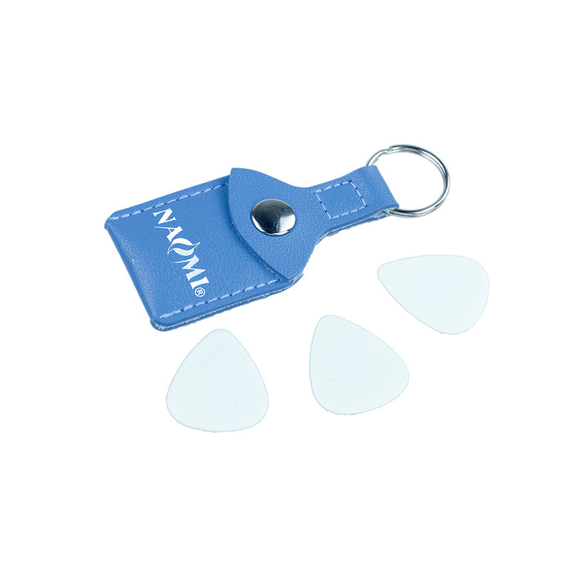 NAOMI Faux Leather Guitar Picks Plectrums Bag