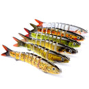 ZANLURE 10cm Mini Fishing Hard Bait Artificial Swimbait Fish Seven Knotted Fish Simulation Adult Fishing Outdoor Fun 15.5g Fishing Lure