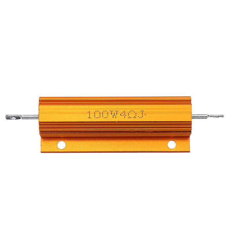 10pcs RX24 100W 4R 4RJ Metal Aluminum Case High Power Resistor Golden Metal Shell Case Heatsink Resistance Resistor