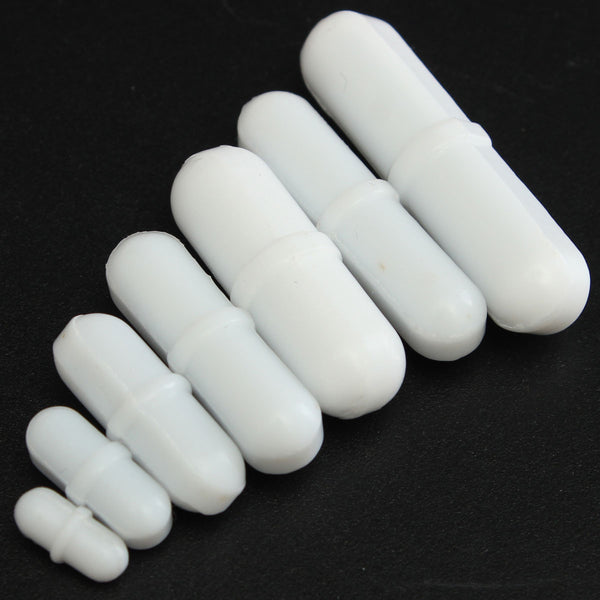 7pcs Teflon Magnetic Stirrer Mixer Stirring Bar Rod Bead With Pivot Ring B10-B36