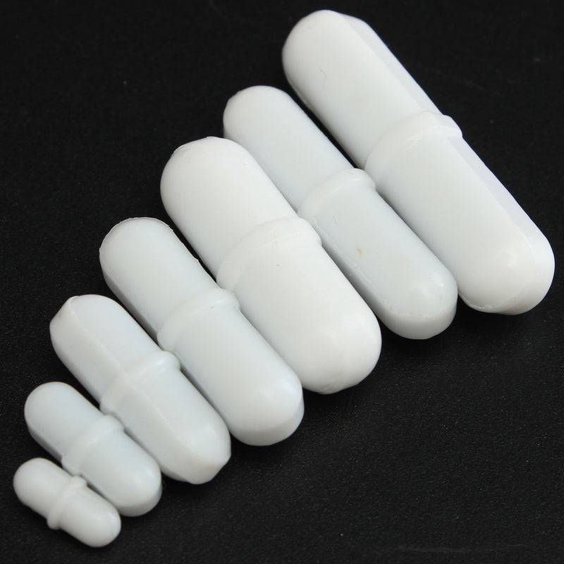 7pcs Teflon Magnetic Stirrer Mixer Stirring Bar Rod Bead With Pivot Ring B10-B36