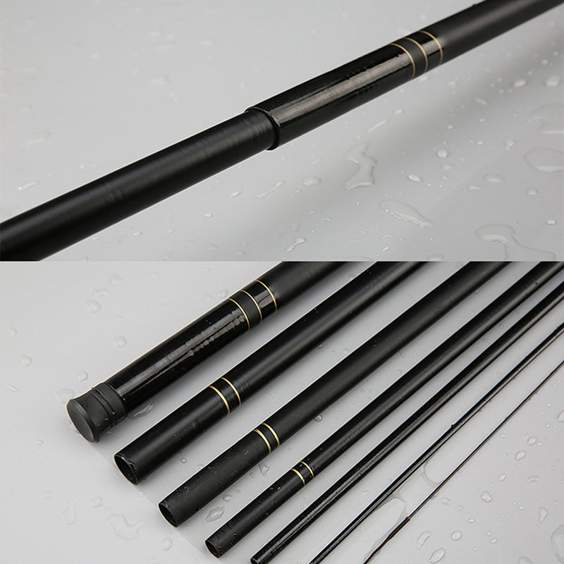 ZANLURE 2.7-7.2M Glass Fiber Black Stream Hand Pole Telescopic Spinning Freshwater Fishing Rod
