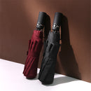 Outdoor 10 Ribs Fully Automatic Folding Umbrella Auto Open Close Waterproof UV Rain Sunshade