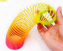 Plastic Rainbow Circle Folding Coil Colorful Spring Children Funny Classic Toy Development Toys Gift