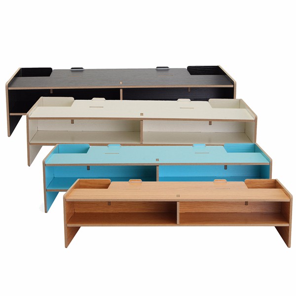 Home Office Desk PC Computer Monitor LCD TV Stand Riser Keyboard Shelf Plinth