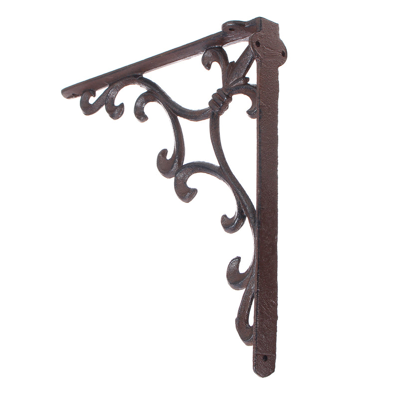 Cast Iron Wall Shelf Mount Bracket Support Mounted Supporter Home Garden Rusty