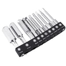 Drillpro 20pcs 60mm H1.5-H12 Hex Head Screwdriver Bit 1/4 Inch Hex Shank Metric Inch Magnetic Screwdriver Bits