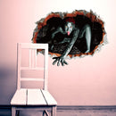Miico Halloween Wall Sticker Girl Ghost Broken Wall Stickers Ghost Breaking Wall