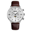SKMEI 9117 Business Style Waterproof Men Wrist Watch Leather Strap Quartz Watches
