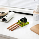 Practical Kitchen Silicone Heat Resistant Spoon Rest Utensil Spatula Holder Tool