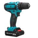 25V Rechargable Lithium Power Dirlls Cordless Electric Drill 2 Speed Adjustment LED Lighting Screw Driver Tool With 1 Or 2 Batteries