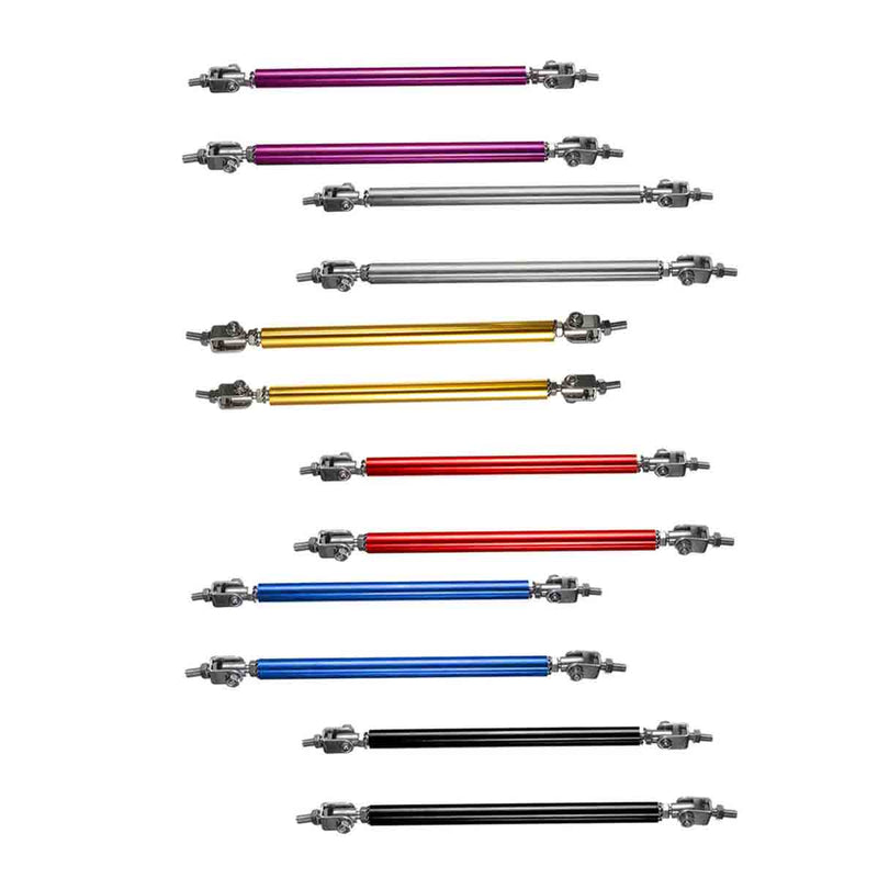 2x 5.9"-8.9" Universal Adjustable Front Bumper Protector Lip Splitter Rod Tie Bar