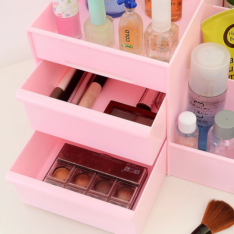 Cosmetic Storage Box Drawer Desktop Plastic Makeup Dressing Table Skin Care Rack House Organizer Container Mobile Phone Sundries