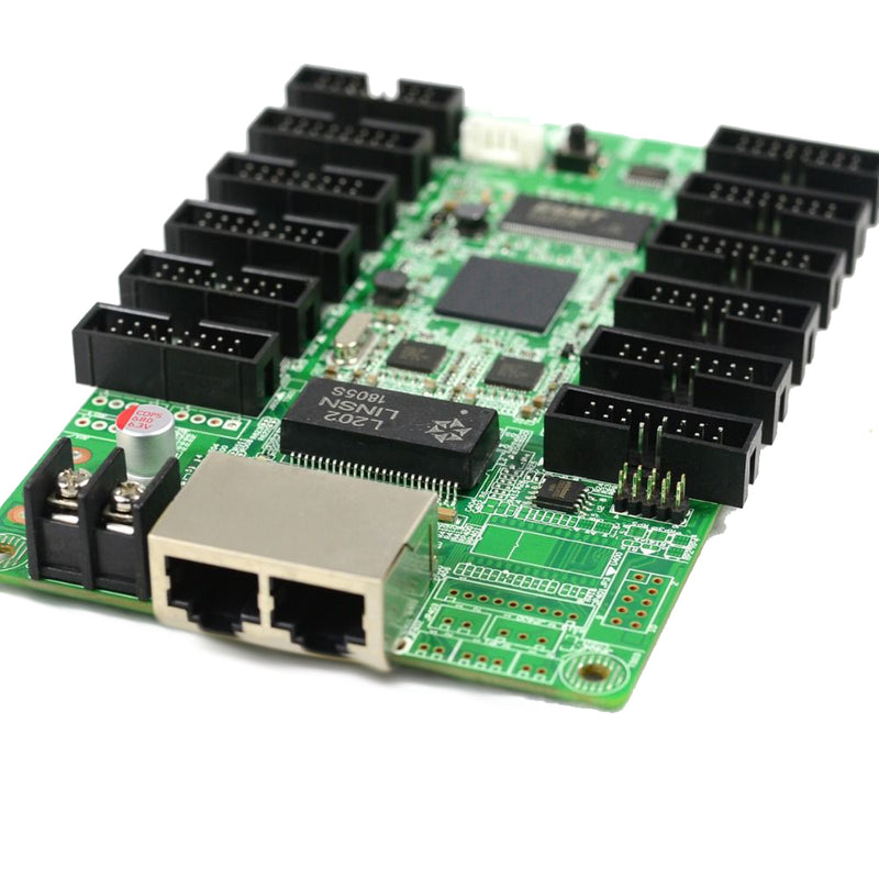 RV908 RV908M32 LED Video Display Receiver Card Board 12xHub75E Ports Support P2/P2.5/P3 Indoor 1/2 1/4 1/8 1/16 1/32 Scan  Work with P10 Display LED Module