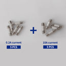 10Pcs ANENG 5X20mm Ceramic Fuse 0.2A + 10A for Multimeter