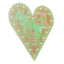 EQKIT Heart Shaped Light Kit DIY LED Flash Breathing Light Parts Red Green Blue White Color Optional