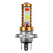 12/24V 15W 6500K Motorcycle H4 LED High Beam Low Beam COB Headlight 3 Color Stoke Bulb Scooter ATV