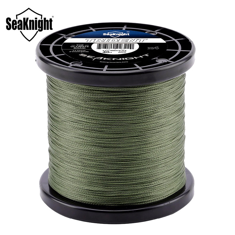 SeaKnigt TRIDENT 1000M 15-60LB PE Braided Fishing Line 4 Strands Super Power Fishing Wire