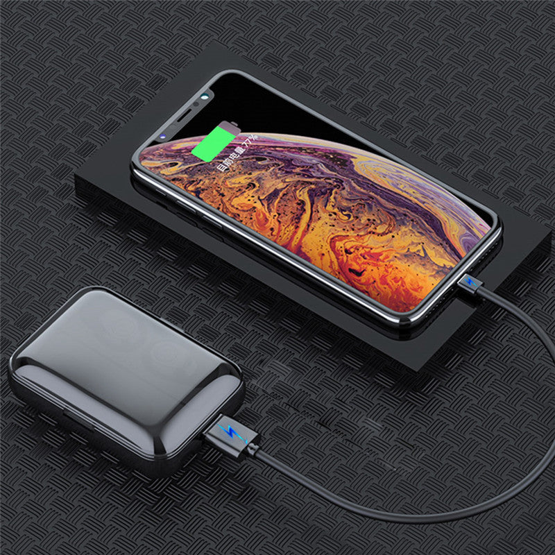 F9 TWS bluetooth 5.0 Graphene Earphone Stereo Digital Display Wireless Headset With 1200mAh Power Bank