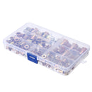 120Pcs Flat Head Insert Rivet Nut Nutsert Mixed Nuts Tool Kit Zinc Plated Carbon Steel Rivet Assortment Set