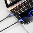 USLION US0127 3A LED Nylon Micro USB Fast Charging Data Cable for Samsung S6 S7 HUAWEI Xbox Xiaomi Redmi 6 7 LG Nokia