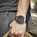 DOM 1296GK Fashion Men Watch 3ATM Waterproof Luminous Display Large Dial Quartz Watch