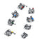 200Pcs / 10Packs Mini Metal Dental Orthodontic Brackets Mini 345 Hooks 022" Slot Tools