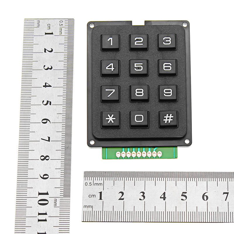 3pcs 12 Key MCU Membrane Switch Keypad 4 x 3 Matrix Array Matrix Keyboard Module