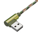 APPACS Camouflage Micro USB to USB Double 90 Dregee Right Angle Tablet Cable 1M