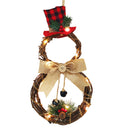 Christmas LED Wreath Garland Ornament Hanging Xmas Party Door Wall Home Decorations