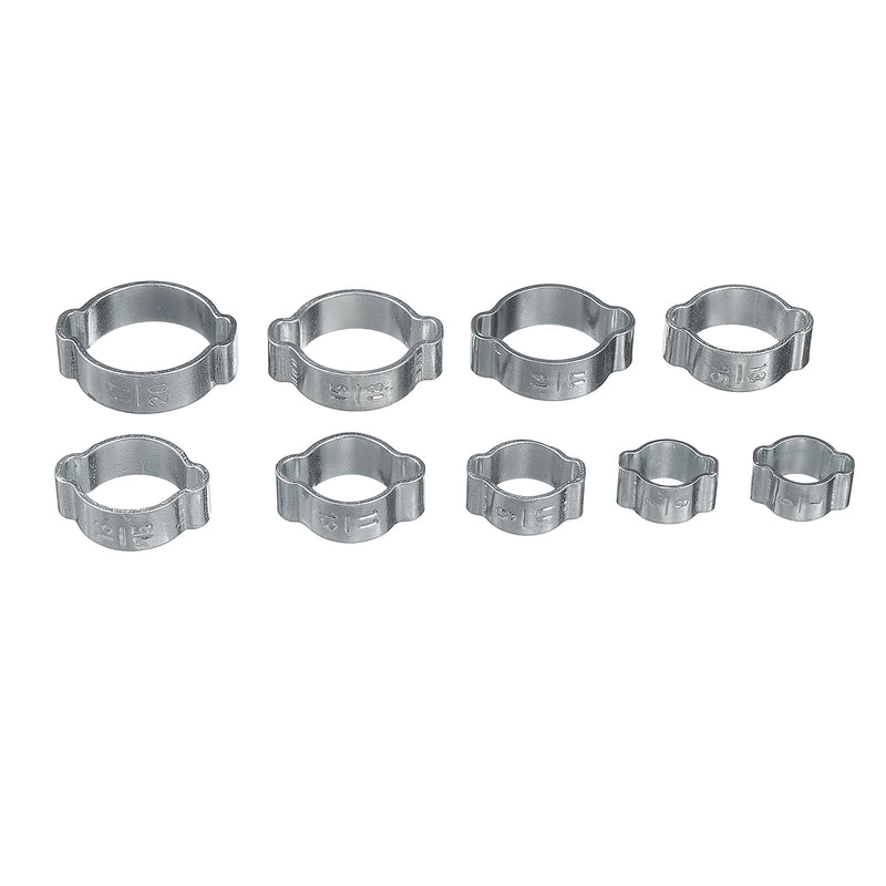 80Pcs 5-20mm Double Ear O Hydraulic Hose Fuel Clamp Sealing Pressure Consistency