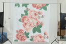71''x71'' Long Peach Blossom Pattern Waterproof Polyester Shower Curtain with Hooks