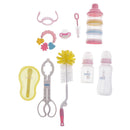 10 Pcs Natural Infant Baby Bottle Starter Set with Milk Powder Dispenser,Brush ,Teether,Pacifier and Food Masher Kit