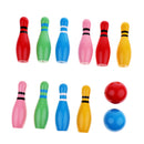 10 Pin Skittle 2 Balls Bowling Set Indoor Outdoor Party Game Toy Kid Child
