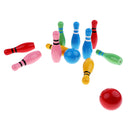 10 Pin Skittle 2 Balls Bowling Set Indoor Outdoor Party Game Toy Kid Child