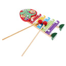 Wooden Xylophone Musical Toy for Kids - With Clear Sounding Metal Keys and Two Child-Safe Wooden Mallets