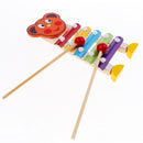 Wooden Xylophone Musical Toy for Kids - With Clear Sounding Metal Keys and Two Child-Safe Wooden Mallets