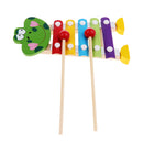 Wooden Xylophone Musical Toy for Kids - With Clear Sounding Metal Keys and Two Child-Safe Wooden Mallets