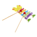 Wooden Xylophone Musical Toy for Kids - With Clear Sounding Metal Keys and Two Child-Safe Wooden Mallets