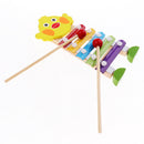 Wooden Xylophone Musical Toy for Kids - With Clear Sounding Metal Keys and Two Child-Safe Wooden Mallets