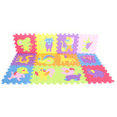 12 PCs Kids Puzzle Play Mat with Farm Animals Safari Animals Sea life