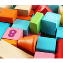 Child 100pc Wooden Building Blocks Kids Construction Toy Bricks Set Creative