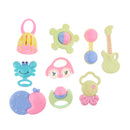 12pcs Baby's First Rattle Teether Toy with Milk Bottle Grasp Colorful