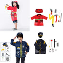 9pcs: Clothes Hat Walkie-talkie, etc Fireman Chief Dress-Up Uniform Cosplay Outfit For Children Role Playing