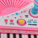 37 Keys Plastic Electronic Organ Keyboard Kit With Microphone, Kids Toddler Early Musical Toy Gift