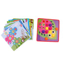 Kids Baby Button Art Color Matching Mosaic Pegboard Puzzles Early Learning Toys