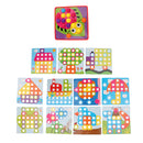 Kids Baby Button Art Color Matching Mosaic Pegboard Puzzles Early Learning Toys
